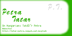 petra tatar business card